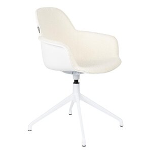 Zuiver eetkamerstoel Albert Kuip bouclé wit