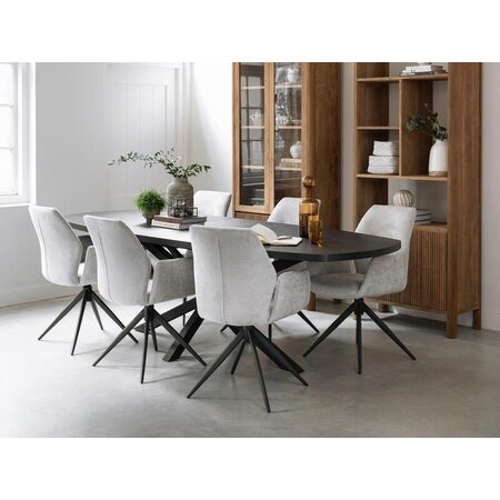 Uitschuiftafel Manilla deens ovaal 200/260 cm
