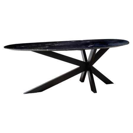Richmond Interiors Richmond eettafel Trocadero zwart 220 cm