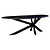 Richmond Interiors Richmond eettafel Trocadero zwart 220 cm