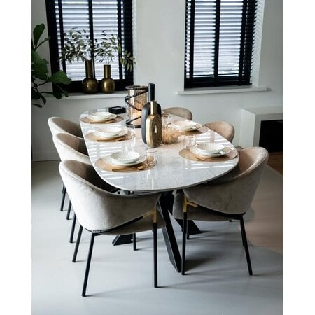 Richmond Interiors Richmond eettafel Trocadero wit 220 cm