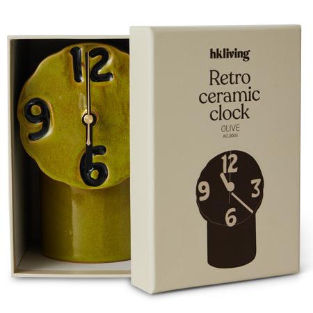 HKliving HKliving Retro ceramic klok olive