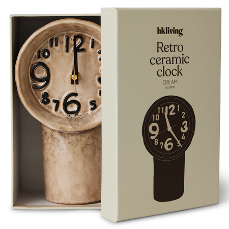 HKliving HKliving Retro ceramic klok cream