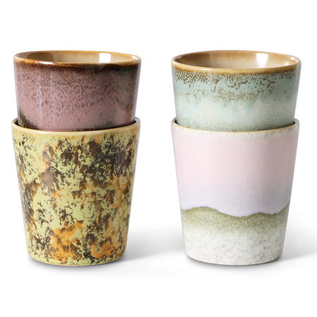 HKliving HKliving koffiemok Serendipity, set van 4