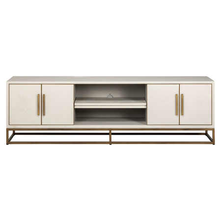 Richmond Interiors Richmond TV-meubel Whitebone brass