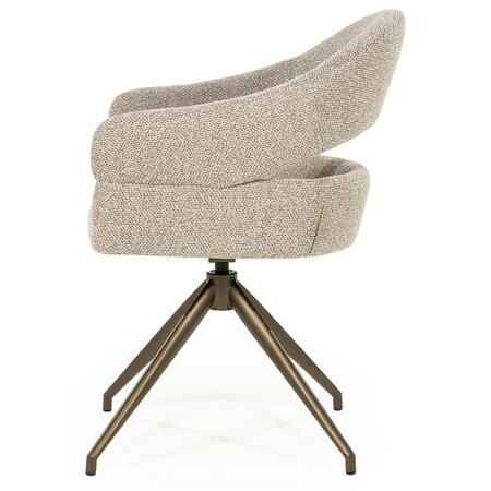 Eleonora Eleonora eetkamerstoel Hailey taupe