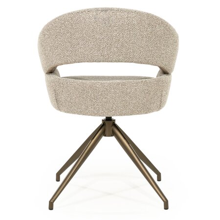 Eleonora Eleonora eetkamerstoel Hailey taupe