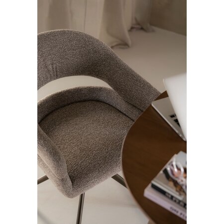 Eleonora Eleonora eetkamerstoel Hailey taupe