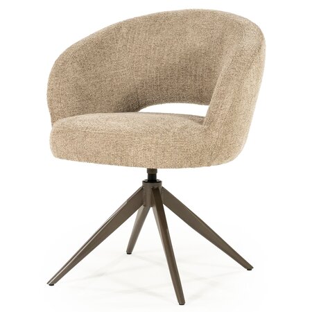 Eleonora Eleonora eetkamerstoel Alissa taupe