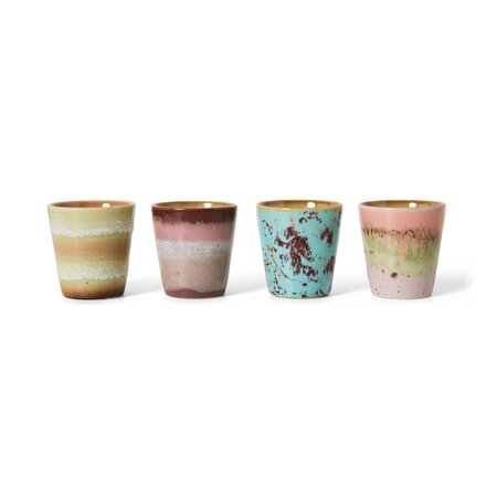 HKliving HKliving ristretto mok futurism, set van 4