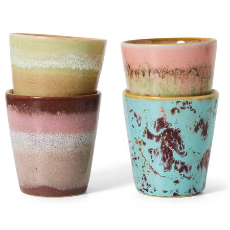 HKliving HKliving ristretto mok futurism, set van 4