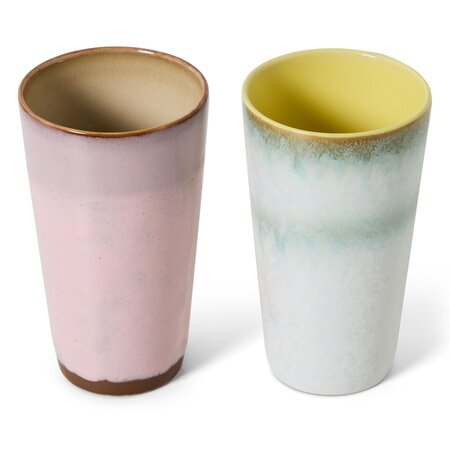 HKliving HKliving lattemok Fresco, set van 2