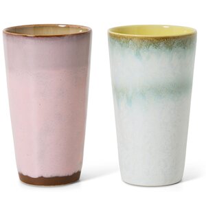 HKliving HKliving lattemok Fresco, set van 2