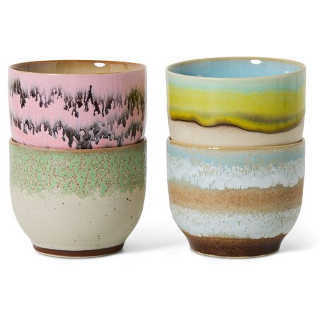 HKliving HKliving koffie mok deco, set van 4