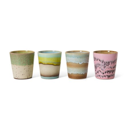 HKliving HKliving koffiemok pop art, set van 4