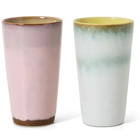 HKliving HKliving lattemok Fresco, set van 2