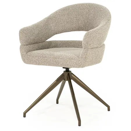 Eleonora Eleonora eetkamerstoel Hailey taupe