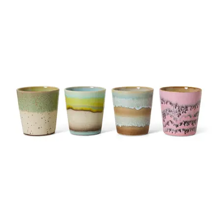 HKliving HKliving koffiemok Pop art, set van 4
