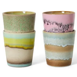 HKliving HKliving koffiemok Pop art, set van 4