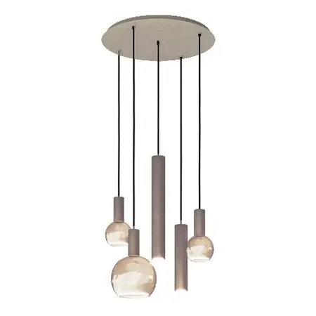Ztahl Ztahl hanglamp Riva 5 rond quartz
