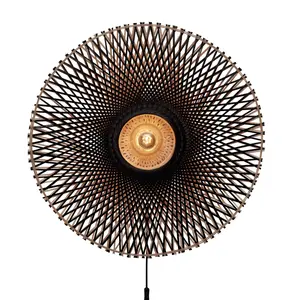 Good&Mojo Good&Mojo wandlamp Kalimantan zwart/medium large