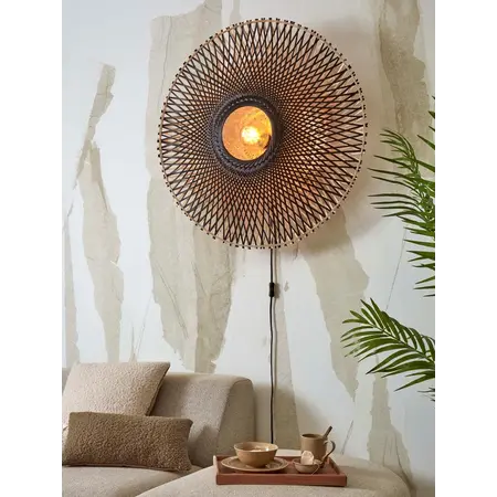 Good&Mojo Good&Mojo wandlamp Kalimantan zwart/medium large