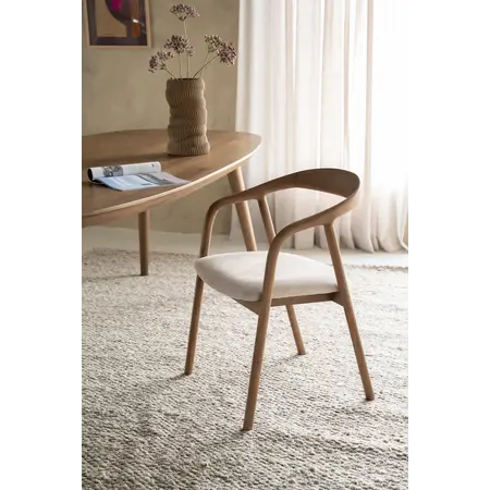 Eleonora Eleonora eetkamerstoel Rayven lichtbruin