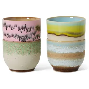 HKliving koffiemok Deco, set van 4