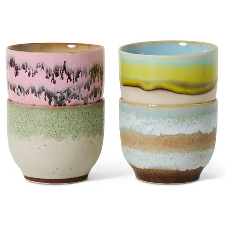 HKliving HKliving koffiemok Deco, set van 4