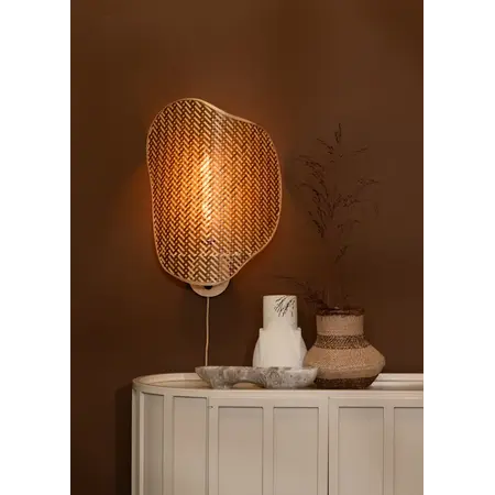 Good&Mojo Good&Mojo wandlamp Kinabalu naturel/bruin
