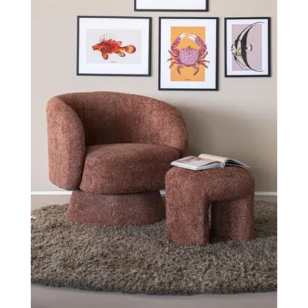 By-Boo By-Boo draaifauteuil Balou terracotta