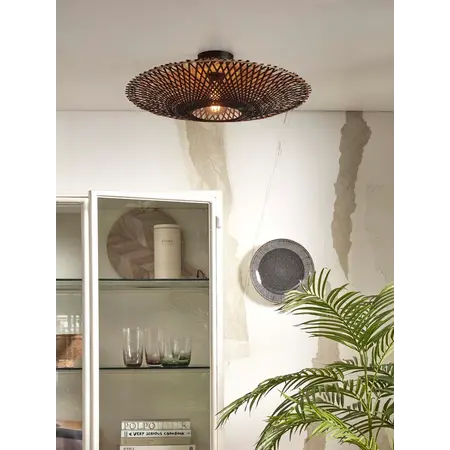 Good&Mojo Good&Mojo plafonniere Kalimantan zwart medium