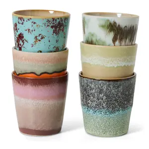 HKliving koffiemok surreal, set van 6