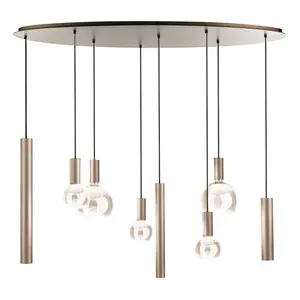 Ztahl hanglamp Riva 8 ovaal quartz