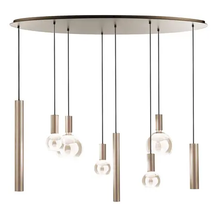 Ztahl Ztahl hanglamp Riva 8 ovaal quartz