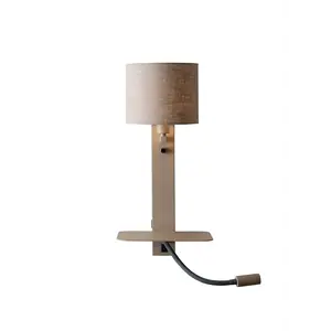 It's about RoMi wandlamp Florence linnen donker