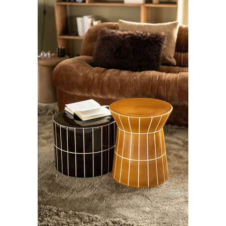 By-Boo By-Boo bijzettafel TileTastic 2 mosterd