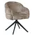 Eetkamerstoel Lio taupe met zwart frame