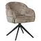 Eetkamerstoel Lio taupe met zwart frame