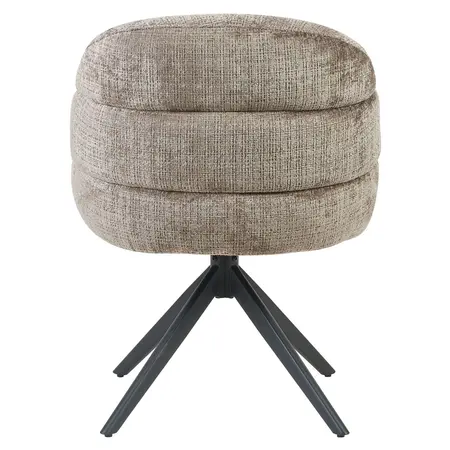 Eetkamerstoel Lio taupe met zwart frame