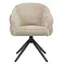 Eetkamerstoel Lio beige met zwart frame