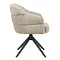 Eetkamerstoel Lio beige met zwart frame