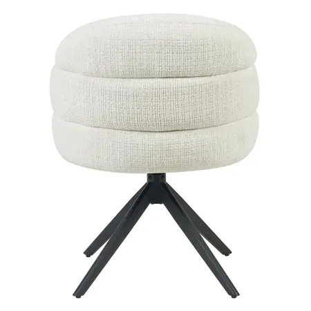 Eetkamerstoel Lio naturel met zwart frame