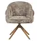 Eetkamerstoel Lio taupe met anodic brown frame