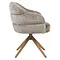 Eetkamerstoel Lio taupe met brons frame