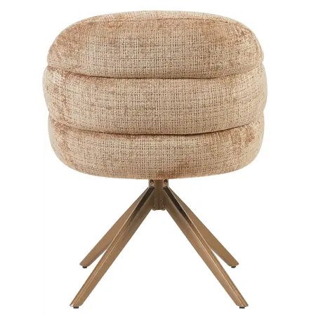 Eetkamerstoel Lio kaneel met anodic brown frame