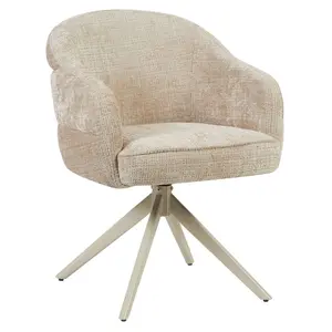 Eetkamerstoel Lio beige met beige frame