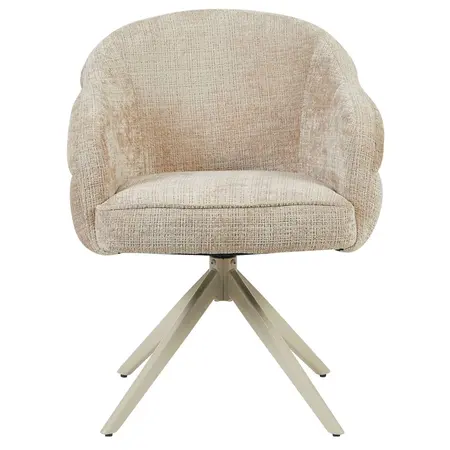 Eetkamerstoel Lio beige met beige frame