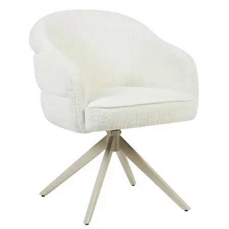 Eetkamerstoel Lio naturel met beige frame