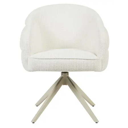 Eetkamerstoel Lio naturel met beige frame